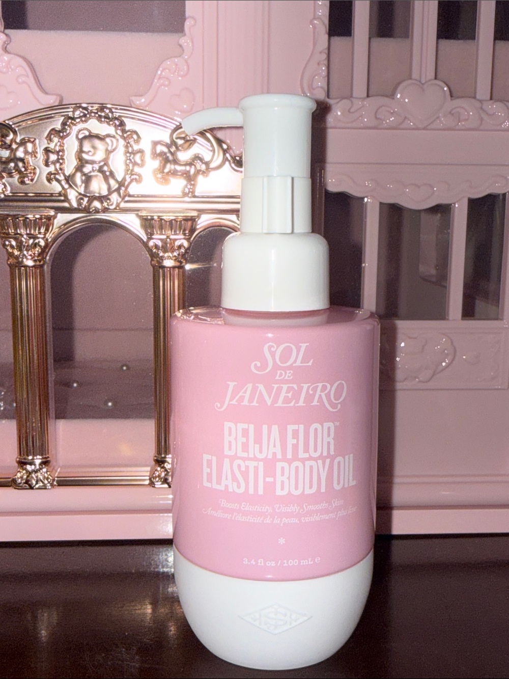 Sol de Janeiro Pink Beija Flor Elasti-Body Oil Bottle